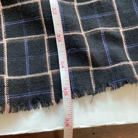 Gimmicks by BKE plaid embellished long jacket Blazer Navy Women’s size S - Picture 10 of 12